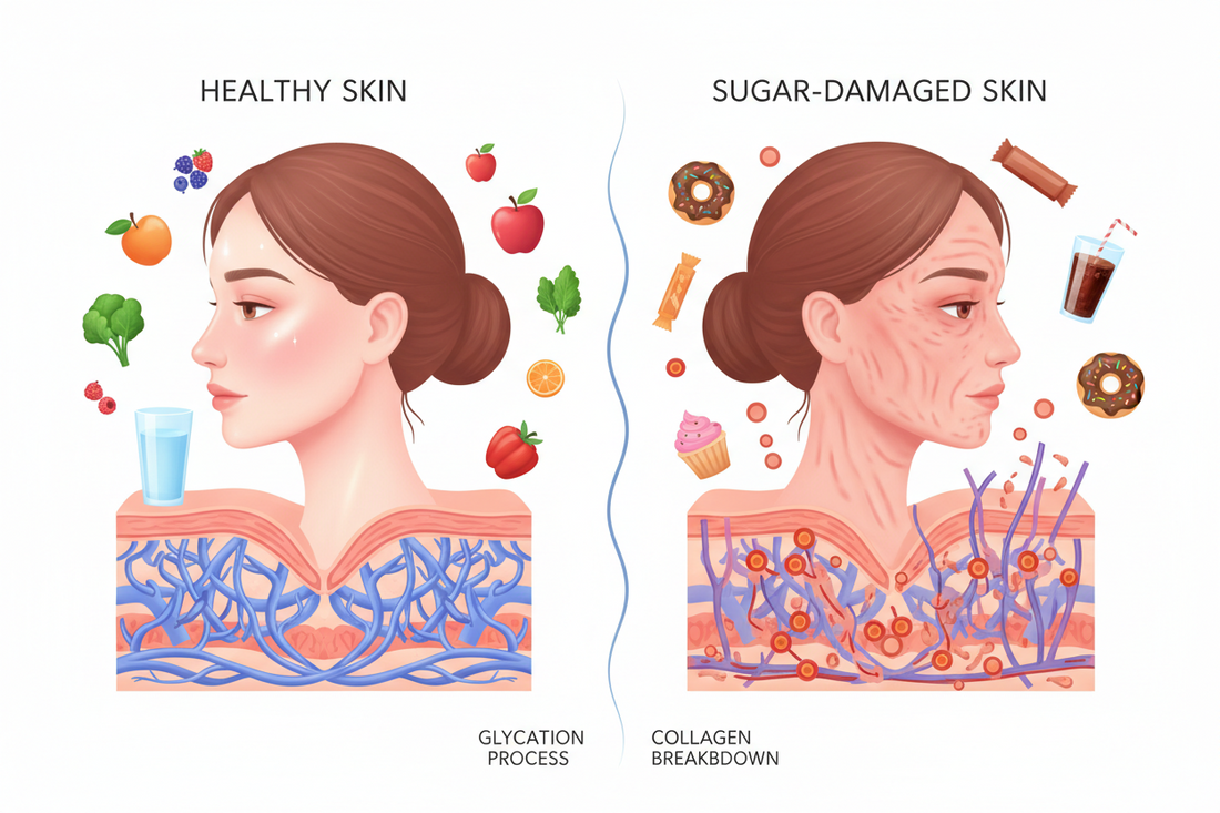 Wat doet suiker met je huid?